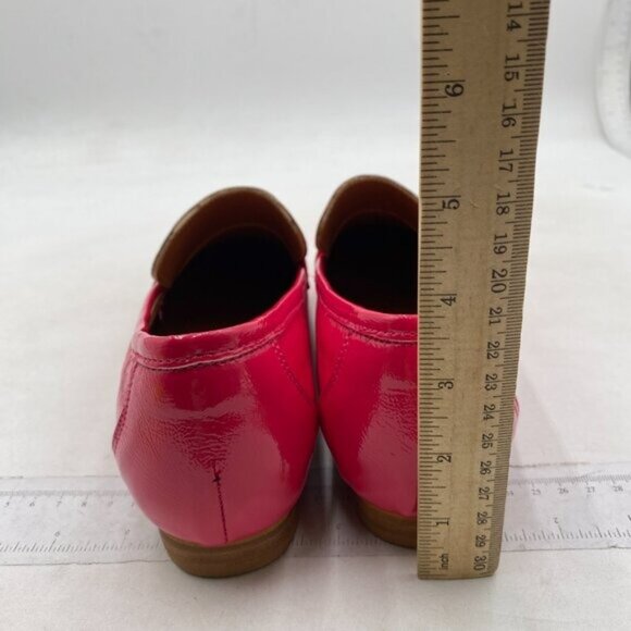 YDN Fuschia Dressy Strap Pumps Round Toe Slip On Loafers Block Low Heels Shoes - Picture 5 of 8